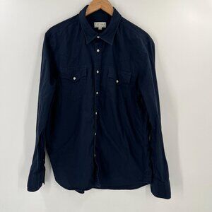 Tecovas Navy Casual Button Down Shirt